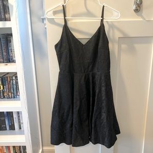 Lulu's Black Lace Skater Dress